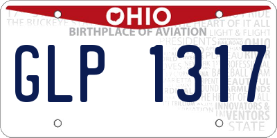 OH license plate GLP1317