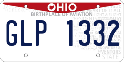 OH license plate GLP1332