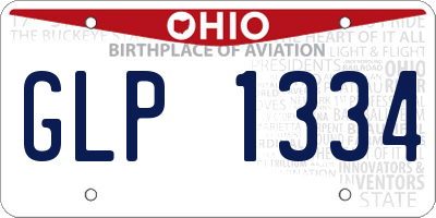 OH license plate GLP1334