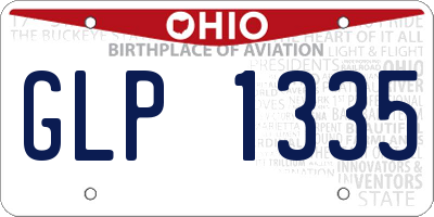 OH license plate GLP1335