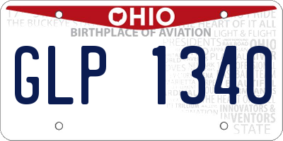 OH license plate GLP1340