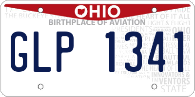 OH license plate GLP1341