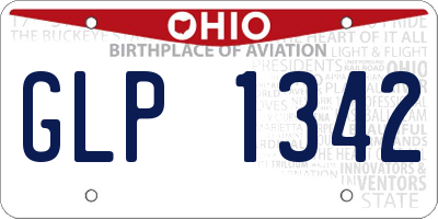 OH license plate GLP1342