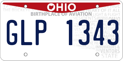 OH license plate GLP1343