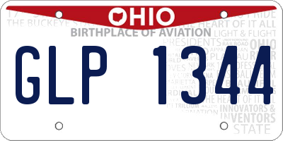OH license plate GLP1344
