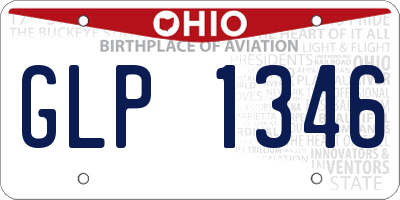 OH license plate GLP1346