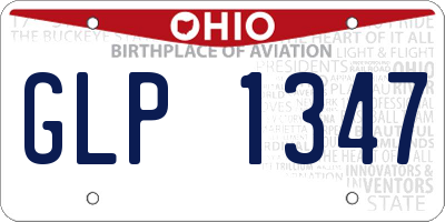OH license plate GLP1347