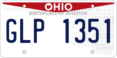 OH license plate GLP1351