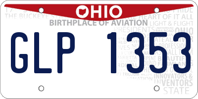 OH license plate GLP1353