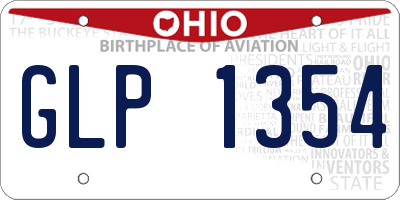 OH license plate GLP1354