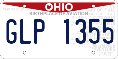 OH license plate GLP1355