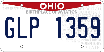 OH license plate GLP1359