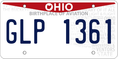 OH license plate GLP1361