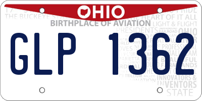 OH license plate GLP1362