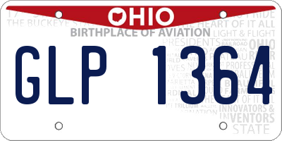 OH license plate GLP1364