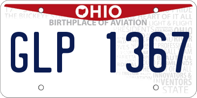 OH license plate GLP1367