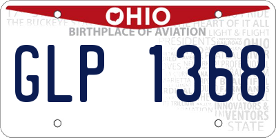 OH license plate GLP1368
