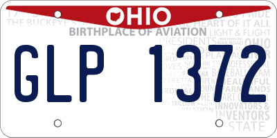 OH license plate GLP1372