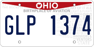 OH license plate GLP1374