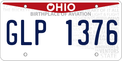 OH license plate GLP1376