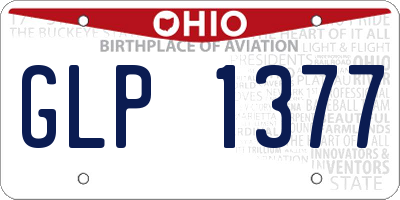 OH license plate GLP1377