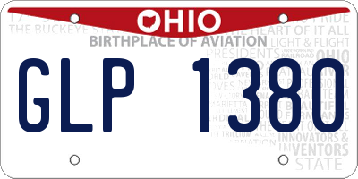 OH license plate GLP1380
