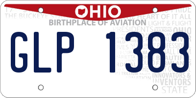 OH license plate GLP1383