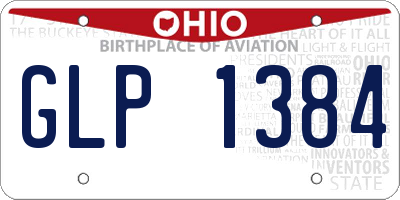 OH license plate GLP1384