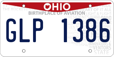 OH license plate GLP1386