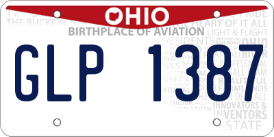 OH license plate GLP1387