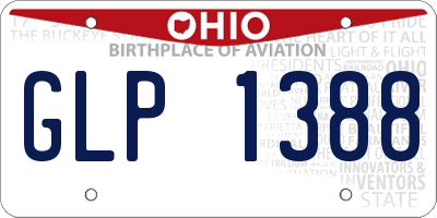 OH license plate GLP1388