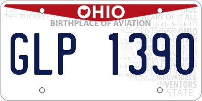 OH license plate GLP1390