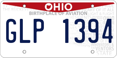 OH license plate GLP1394