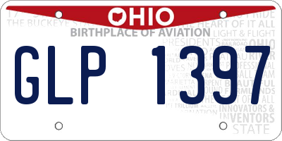 OH license plate GLP1397