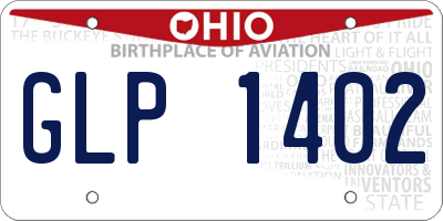 OH license plate GLP1402