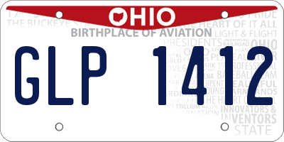 OH license plate GLP1412