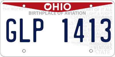 OH license plate GLP1413