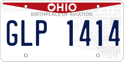 OH license plate GLP1414