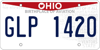 OH license plate GLP1420