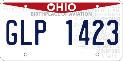 OH license plate GLP1423