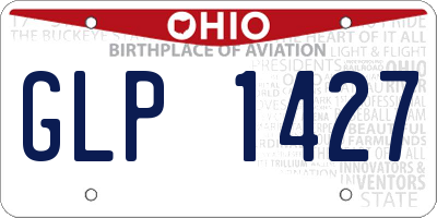 OH license plate GLP1427