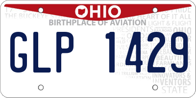 OH license plate GLP1429