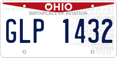 OH license plate GLP1432