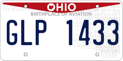 OH license plate GLP1433