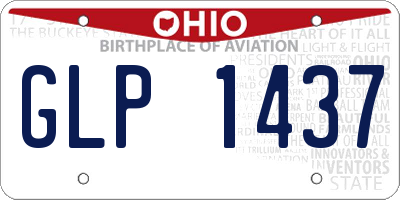 OH license plate GLP1437