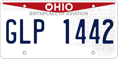OH license plate GLP1442