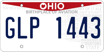 OH license plate GLP1443