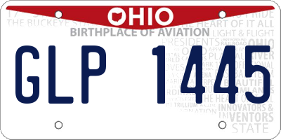 OH license plate GLP1445