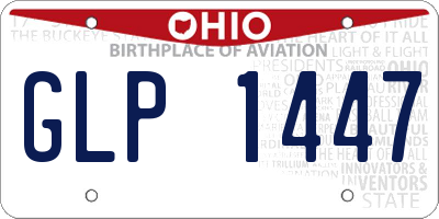 OH license plate GLP1447