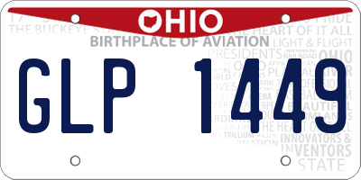 OH license plate GLP1449